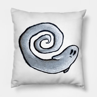 Blue Ghost Spiral Pillow