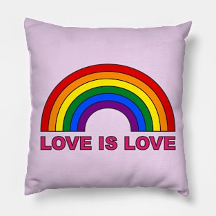 Love is love pride rainbow Pillow