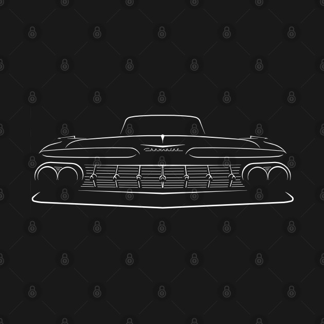 front/back 1959 Chevy Impala - stencil, white by mal_photography