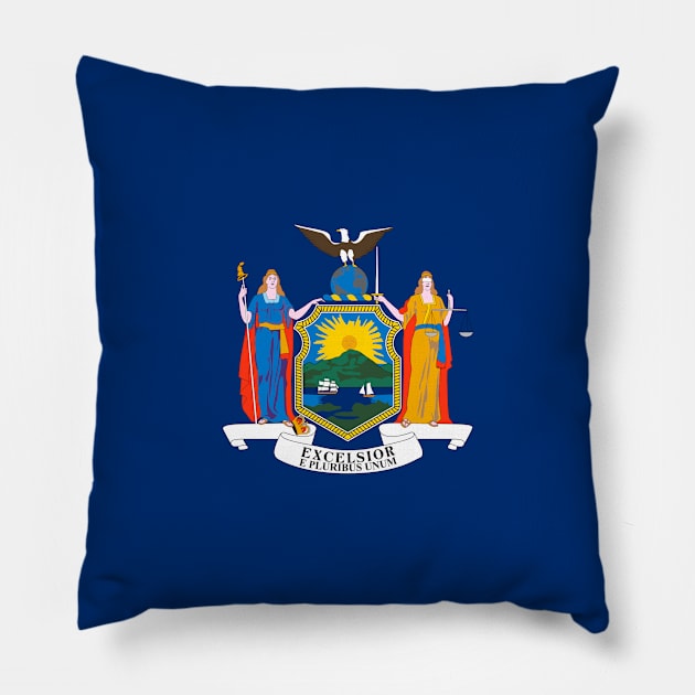 Flag of New York Pillow by brigadeiro