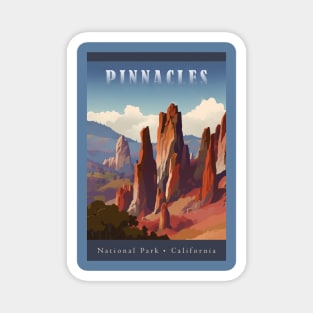 Pinnacles National Park Travel Poster Magnet