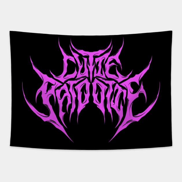 Cutie Patootie death metal sweetheart design Tapestry by Horror Movie Night