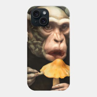 Monkey eating Mushrooms Phone Case