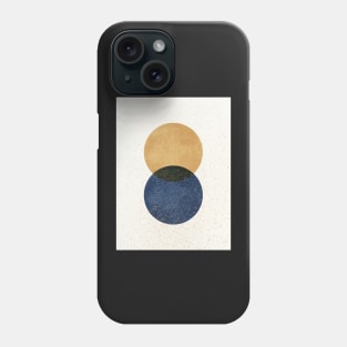 Circle Abstract - Gold Navy Blue Texture Phone Case