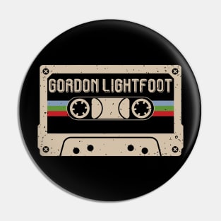 Gordon Lightfoot Vintage Cassette Tape Pin