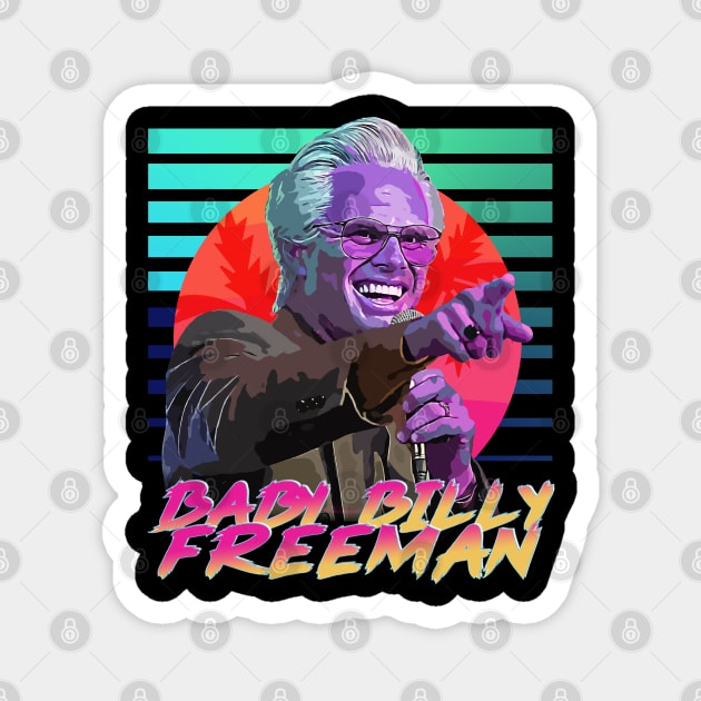 Baby Billy Freeman - Vaporwave / Synthwave Magnet by Tv Moments