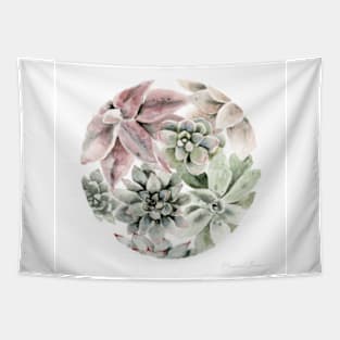 Circular Succulents Tapestry