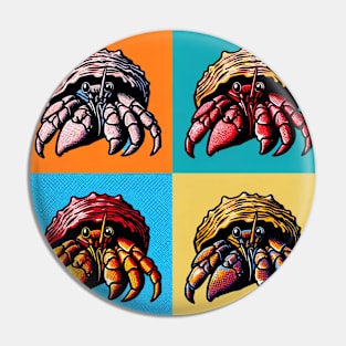 Pop Hermit Crab Art - Cool Sea Animal Pin