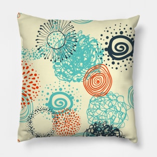 Circles abstract seamless pattern Pillow