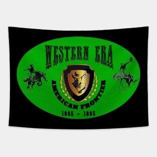 Western Era aka American Frontier - Green, Black and Gold Tapestry