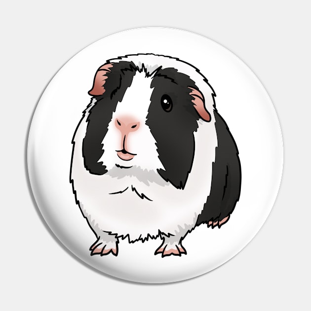 Black Dutch Crested Guinea Pig Pin by Kats_guineapigs