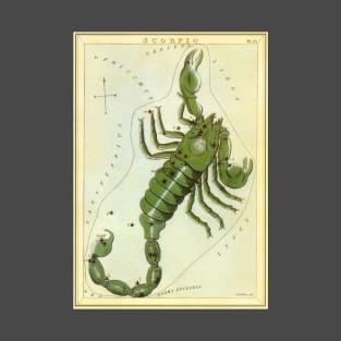 Scorpio the Scorpion, from Urania's Mirror, Vintage Signs of the Zodiac T-Shirt