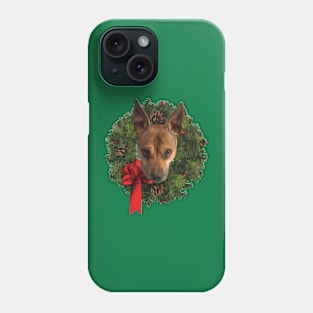 Pitbull Holiday Wreath Phone Case