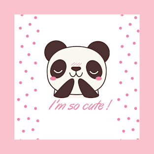 i'm so cute panda design t-shirt T-Shirt