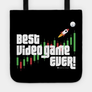 Best Video Game Ever! - Stock Market Trader Candlesticks Rocket to the Moon Tote