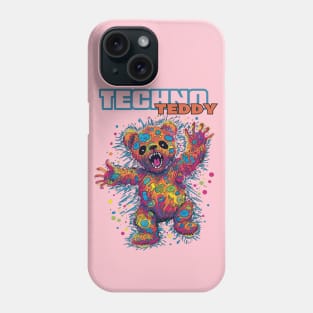 Teddy Bear Cool Techno Dancing Zombie Teddy Bear Phone Case