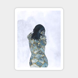 Kintsugi - Woman portrait Magnet