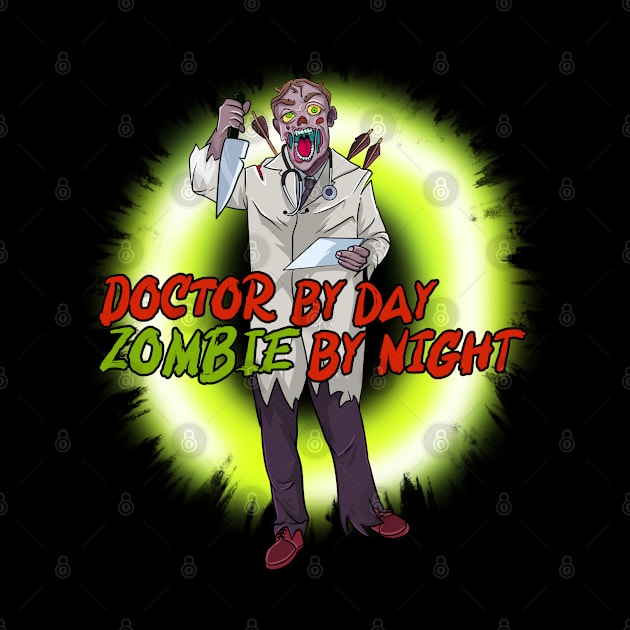 Surgeon Zombie Healthcare Night Shift Doctor by Trendy Black Sheep