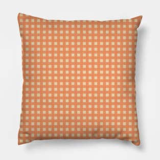 Forest Color orange squared Pattern Pillow