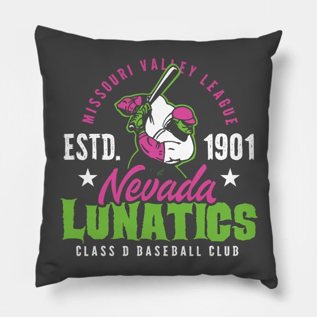 Nevada Lunatics Pillow by MindsparkCreative