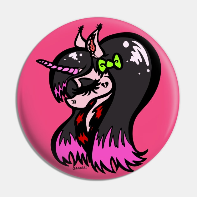 Emo Unicorn Pin by Jan Grackle