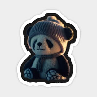 Baby Panda Wearing Snow Clothes Magnet