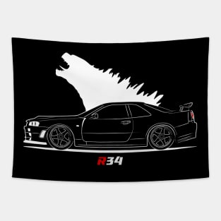 R 34 JDM Skyline Tapestry