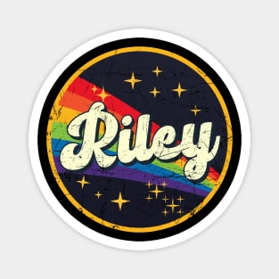 Riley // Rainbow In Space Vintage Grunge-Style Magnet