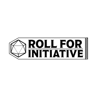 Roll For Initiative BLK Outline T-Shirt