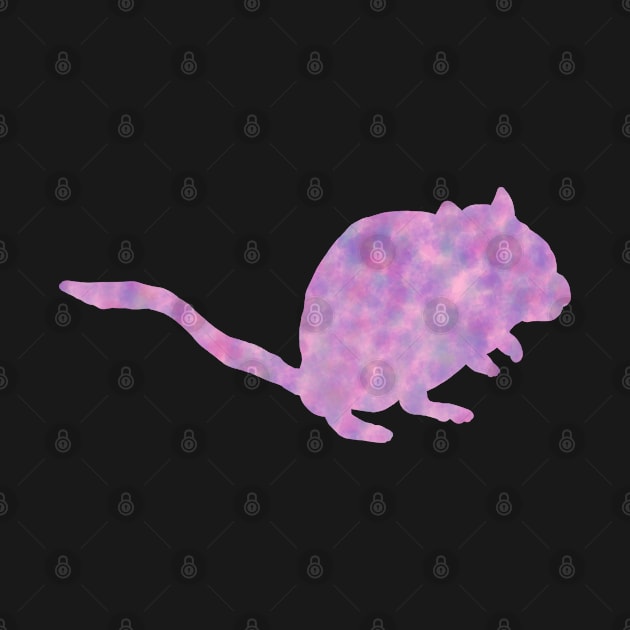 Pink/purple watercolour gerbil by Becky-Marie