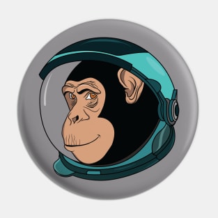 Astronaut chimp Pin