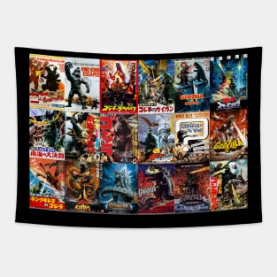 Giant Monster Movie Poster Collage Tapestry