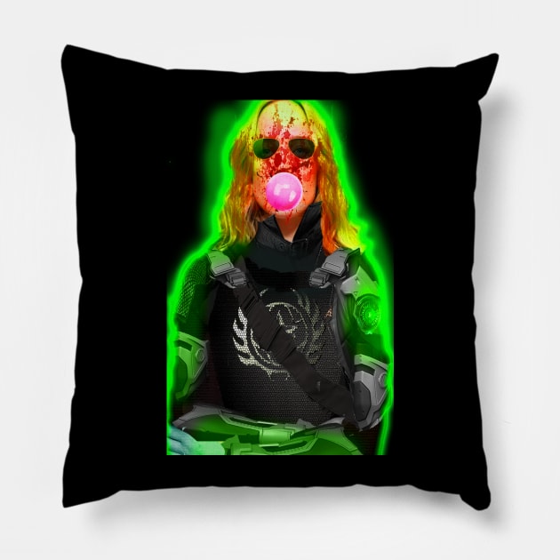 Cassie Cage Bubblegum Pillow by TJNINJA