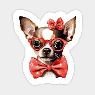 Fancy Chihuahua Dog Magnet