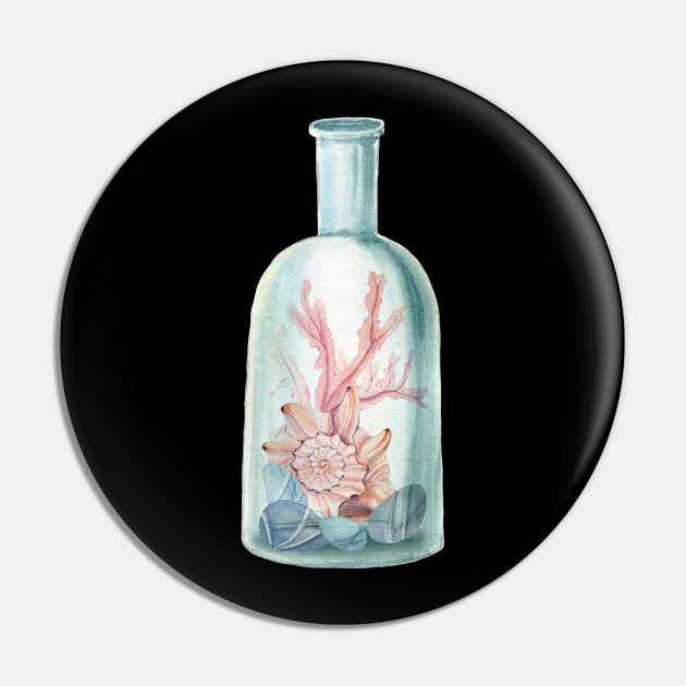 Marine life in a bottle Pin by Cleopsys