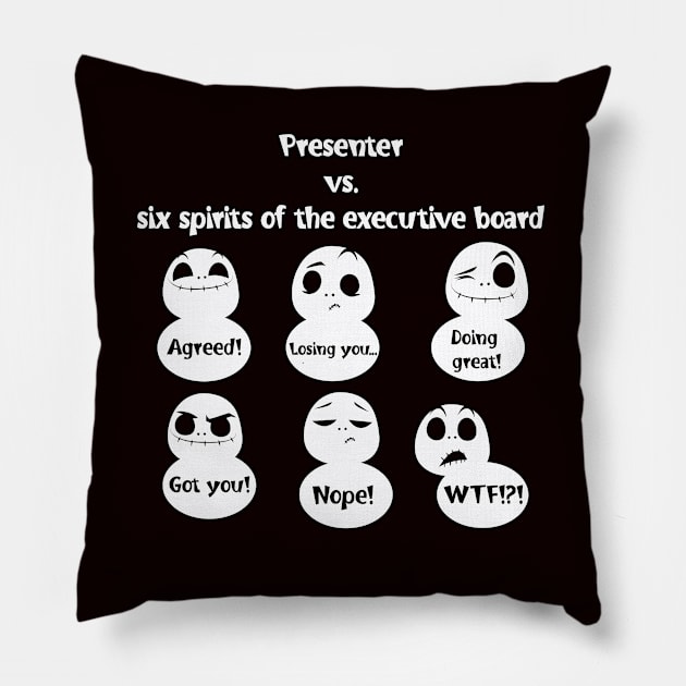 Six spirits of the executive board Pillow by RetroTjoshak