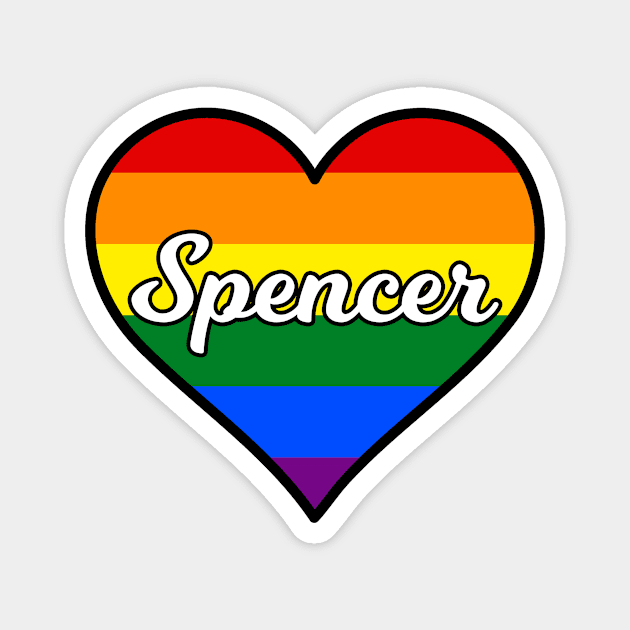 Spencer Indiana Gay Pride Heart Magnet by fearcity