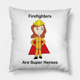 Firefighter Super Hero Female Pillow