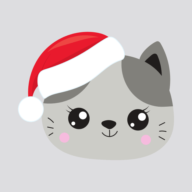 Christmas Cat, Cute Cat, Santa Hat, Cat With Hat by Jelena Dunčević