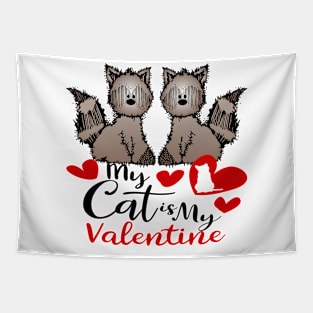 My Meow is my Valentine Tapestry