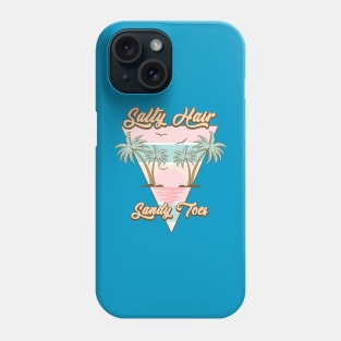 Salty Hair and Sandy Toes Summer Retro Phone Case