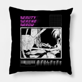 Beauty Serene Arrow Retro Aesthetic Anime Design Pillow