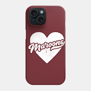 Vintage Maroons School Spirit // High School Football Mascot // Go Maroons Phone Case