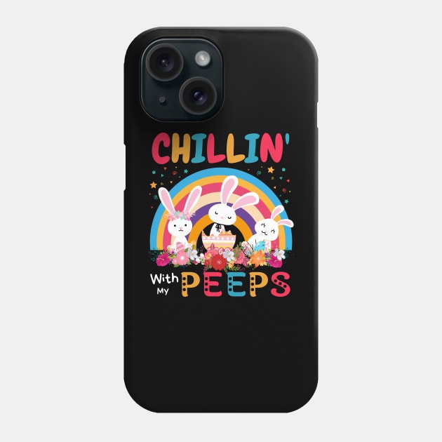 Chillin With My Peeps, Funny Easter Bunny Phone Case by JustBeSatisfied