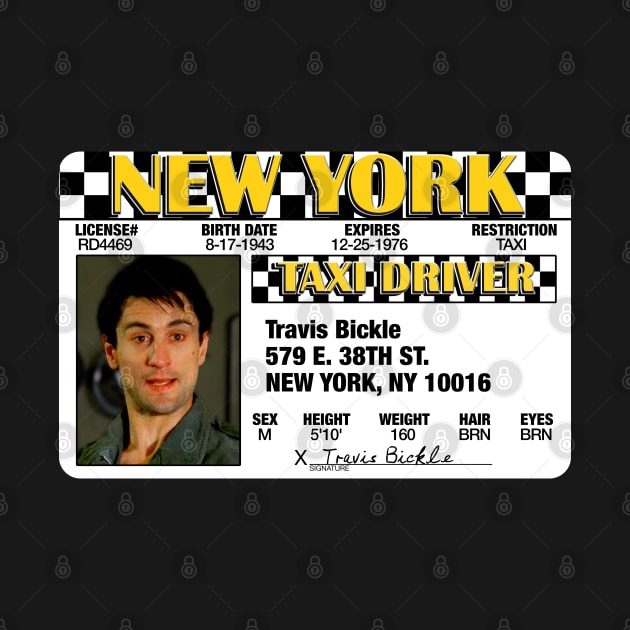 Travis Bickle Taxi License by darklordpug