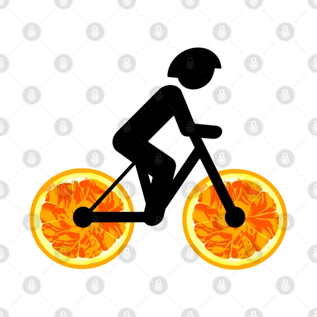 Orange Cyclist by SandraKC