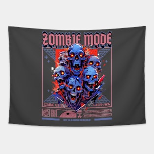 Zombie Vintage Retro Colorful Art Style Tapestry