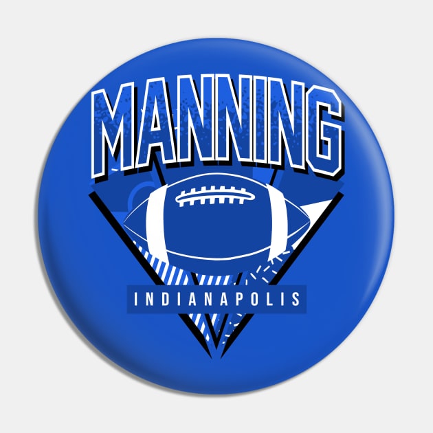 Manning Throwback Indianapolis Football Pin by funandgames