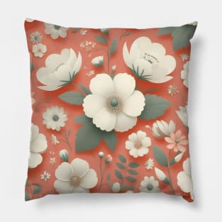 White Flowers Pillow