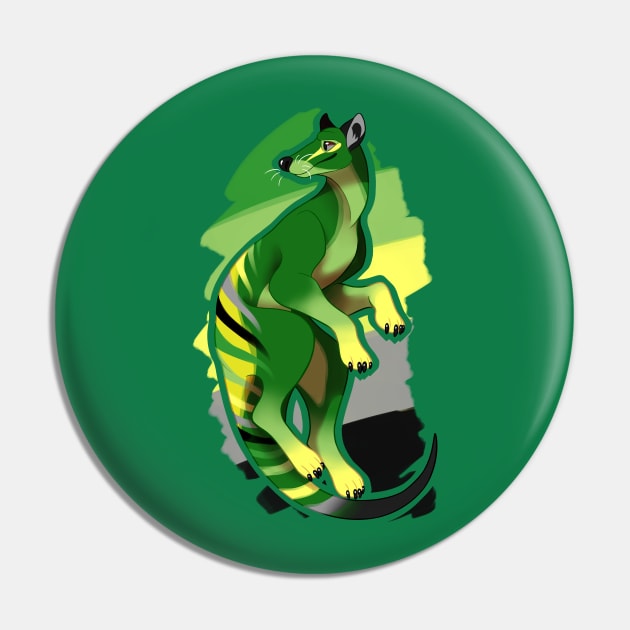 Aromantic Thylacine Pin by candychameleon